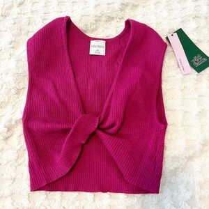 Wild Fable Plumb Purple Twist Front Crop Top